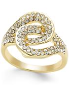Inc International Concepts Gold-tone Pave Interlock Ring, Only At Macy's