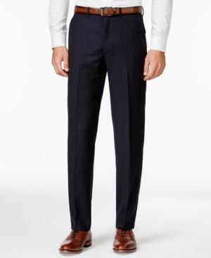 Ryan Seacrest Distinction Navy Stripe Slim-fit Pants, Only At Macy's
