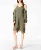 Bar Iii Asymmetrical Cold-shoulder Dress, Created For Macy's