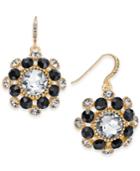 Charter Club Gold-tone Crystal & Stone Cluster Drop Earrings, Created For Macy's