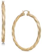 Extra-large Twist Hoop Earrings In 14k Gold