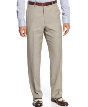 Sean John Tan Patterned Classic Fit Dress Pants