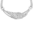 Diamond Twist Frontal Necklace (1 Ct. T.w.) In 14k Gold Over Sterling Silver Or Sterling Silver