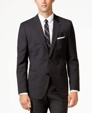 Hugo By Hugo Boss Men's Charcoal Slim-fit Jacket