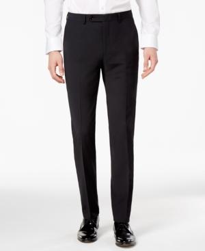 Bar Iii Men's Extra-slim Fit Stretch Wrinkle-resistant Black Suit Pants, Only At Macy's