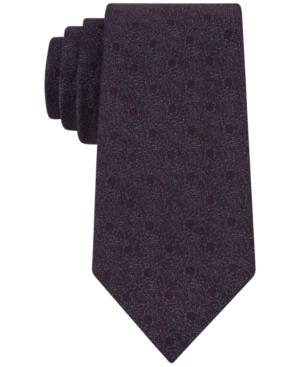 Calvin Klein Merlot Hidden Dot Slim Tie