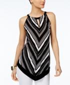 Inc International Concepts Petite Chevron Halter Top, Only At Macy's
