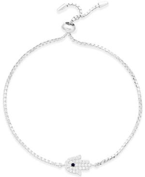 Studio Silver Cubic Zirconia Hamza Bracelet In Sterling Silver