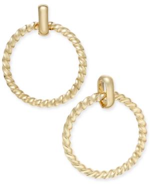 Charter Club Gold-tone Twisted Doorknocker Earrings, Only At Macy's