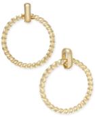 Charter Club Gold-tone Twisted Doorknocker Earrings, Only At Macy's