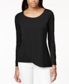 Bar Iii Long-sleeve Asymmetrical Top, Only At Macy's