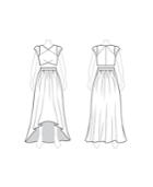 Fame And Partners 2-pc. Cap-sleeve Dress With High-low Hem