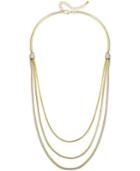 Inc International Concepts Gold-tone Triple Layer Necklace, Only At Macy's
