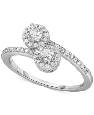 Diamond Bypass Promise Ring (1/4 Ct. T.w.) In Sterling Silver
