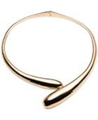 Anne Klein Gold-tone Hinged Contoured Collar Necklace