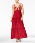 American Rag Crochet-front Ruffled Maxi Dress, Only At Macy's