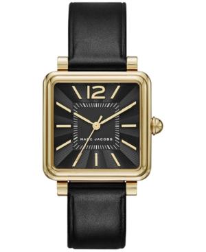 Marc Jacobs Women's Vic Black Leather Strap Watch 30mm Mj1522