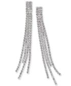 Thalia Sodi Silver-tone Rhinestone Fringe Earrings, Only At Macy's