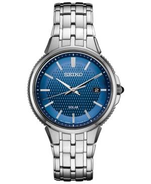 Seiko Men's Solar Essentials Stainless Steel Bracelet Watch 39.4mm