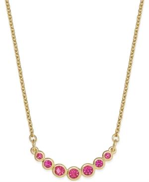 Kate Spade New York Dainty Gold-tone Bezel-set Crystal Necklace