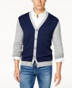 Club Room Men's Colorblocked Cardigan, Created For Macy's
