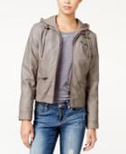 American Rag Knit-hood Faux-leather Jacket, Only At Macy's