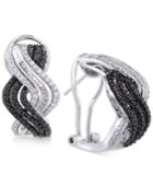 Wrapped In Love Diamond Wavy Drop Earrings (1 Ct. T.w.) In Sterling Silver, Created For Macy's