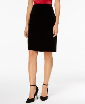 Kasper Velvet Pencil Skirt
