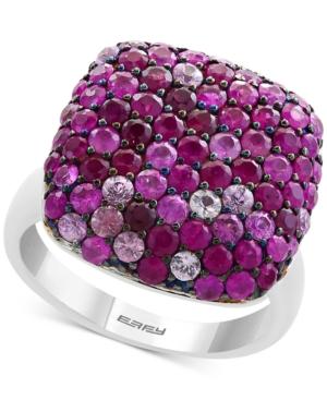 Splash By Effy Ruby Cluster Ring (3-1/4 Ct. T.w.) In Sterling Silver