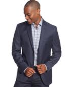 Kenneth Cole New York Blue And Black Mini Houndstooth Slim-fit Sport Coat