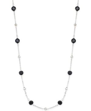 Charter Club Silver-tone Black Bead Extra Long Necklace, Only At Macy's