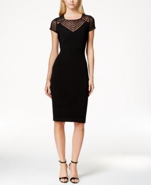 Calvin Klein Cap-sleeve Banded Sheath Dress