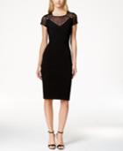 Calvin Klein Cap-sleeve Banded Sheath Dress