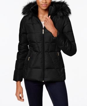 Calvin Klein Petite Faux-fur-lined Quilted Puffer Coat