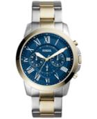 Fossil Men's Chronograph Grant Two-tone Stainless Steel Bracelet Watch 44mm Fs5273