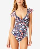 Anne Cole Lazey Dazey Printed Flutter-sleeve One-piece Swimsuit Women's Swimsuit