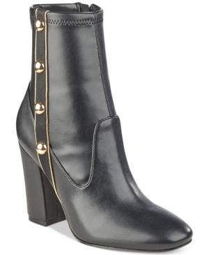 Marc Fisher Abela Button-up Block Heel Booties Women's Shoes