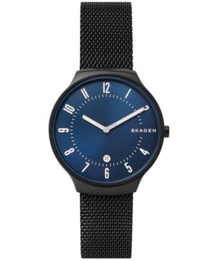 Skagen Men's Grenen Black Stainless Steel Mesh Bracelet Watch 38mm