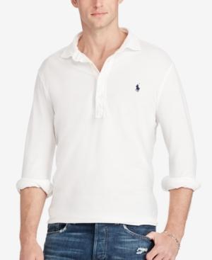 Polo Ralph Lauren Men's Long-sleeve Cotton Mesh Polo