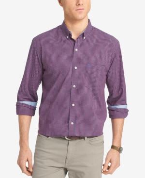 Izod Men's Big And Tall Gingham Long-sleeve Shirt