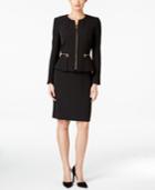 Tahari Asl Petite Zip-front Skirt Suit