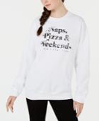 Love Tribe Juniors' Naps Pizza Weekends Graphic Sweatshirt