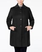 Anne Klein Plus Size Wool-cashmere Single-breasted Walker Coat