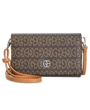 Giani Bernini Plaid Block Signature Crossbody Wallet, Created For Macy's