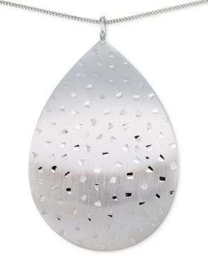 Sis By Simone I Smith Brushed Confetti Pendant Necklace In Sterling Silver