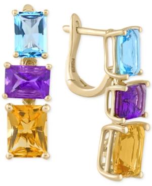 Multi-stone Drop Earrings (6-7/8 Ct. T.w.) In 14k Gold