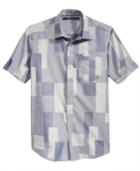 Sean John Men's Short-sleeve Patchwork Shirt