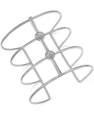 Inc International Concepts Gold-tone Openwork Crystal Cuff Bracelet, Only At Macy's
