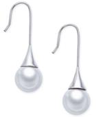 Inc International Concepts Silver-tone Imitation Pearl Drop Earrings, Only At Macy's