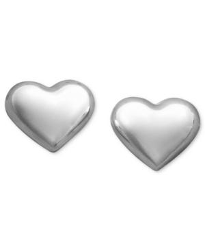 Giani Bernini Sterling Silver Earrings, Heart Stud Earrings